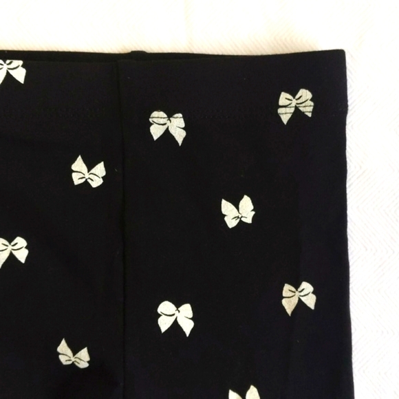 joe fresh black bow print leggings 3-6 months baby girl - Picture 3 of 4